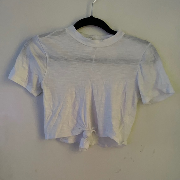 COPY - White Short Sleeved Cropped Top - Picture 1 of 2